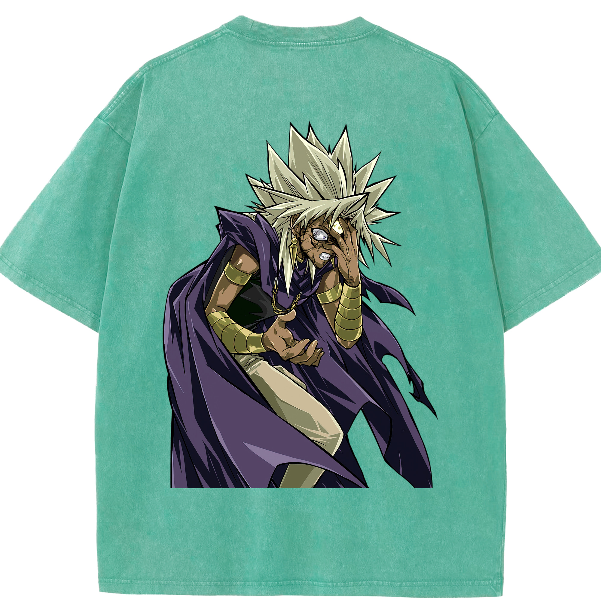 （画像用） 遊☆戯☆王 Yu-Gi-Oh! 綿100% ヴィンテージ風 半袖Tシャツ（背面プリント）